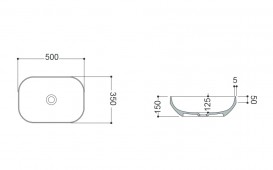 Раковина для ванної Axa Decus 50х35 см кераміка білий глянцевий 8520001