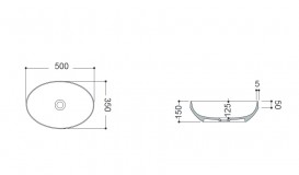 Раковина для ванной Axa Decus 50х35 см керамика белый глянцевый 8510001