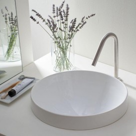 Раковина для ванной Axa DP Ø40 см керамика белый глянцевый 8410001