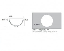 Раковина для ванной Axa DP Ø40 см керамика белый глянцевый 8410001