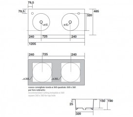 Раковина для ванной Axa Skyland 120х48 см керамика белый глянцевый 3213801