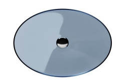 Раковина для ванной Besco Anya 50х35 см сифон клик-клак хром ResiCast Blue Wave #UMA-50-BWC