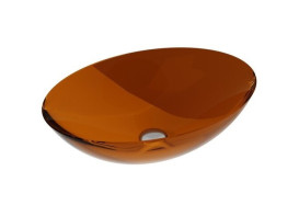 Раковина для ванної Besco Anya 50х35 см сифон клік-клак хром ResiCast Earth Rust #UMA-50-ERC