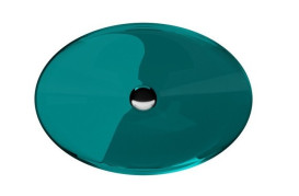 Раковина для ванной Besco Anya 50х35 см сифон клик-клак хром ResiCast Ocean Breeze #UMA-50-OBC