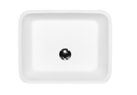 Раковина для ванной Besco Assos 40х50х15 см Mineral DuraBe белый матовый #UMMB-A-NB