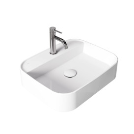 Раковина для ванної Besco Assos Cera-Line 50х40 см кераміка CeraBe білий глянцевий UNC-50-ASB