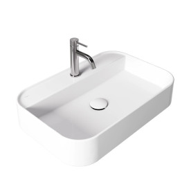 Раковина для ванної Besco Assos Cera-Line 60х40 см кераміка CeraBe білий глянсовий UNC-60-ASB