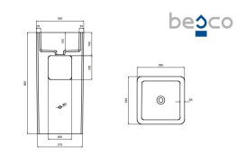 Раковина для ванной Besco Aygo 40х40х85 см напольная Solid Surface белый матовый #UAS-A-WOC
