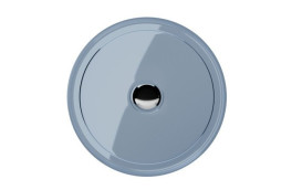 Раковина для ванної Besco Enya ⌀36 см сифон клік-клак хром ResiCast Blue Wave #UME-36-BWC