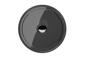 Раковина для ванної Besco Enya ⌀36 см сифон клік-клак хром ResiCast Carbon Grey #UME-36-CGC