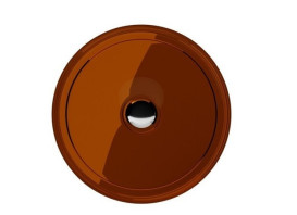 Раковина для ванної Besco Enya ⌀36 см сифон клік-клак чорний мат ResiCast Earth Rust #UME-36-ERB