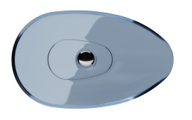 Раковина для ванной Besco Neya 60х35 см сифон клик-клак хром ResiCast Blue Wave #UMN-60-BWC