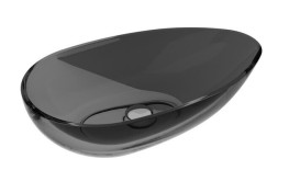 Раковина для ванної Besco Neya 60х35 см сифон клік-клак хром ResiCast Carbon Grey #UMN-60-CGC