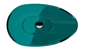 Раковина для ванной Besco Neya 60х35 см сифон клик-клак хром ResiCast Ocean Breeze #UMN-60-OBC