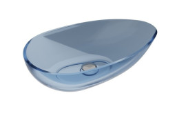 Раковина для ванної Besco Neya 60х35 см сифон клік-клак білий ResiCast Blue Wave #UMN-60-BWW