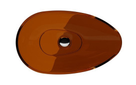 Раковина для ванной Besco Neya 60х35 см сифон клик-клак черный матовый ResiCast Earth Rust #UMN-60-ERB