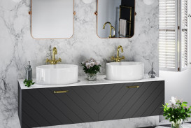 Раковина для ванной Besco Uniqa 32х46х17 см Mineral DuraBe белый глянцевый #UMD-U-NB