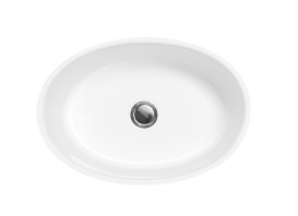 Раковина для ванної Besco Uniqa 32х46х17 см Mineral DuraBe чорний матовий/білий глянсовий #UMMC-U-NBB