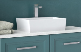 Раковина для ванной Besco Vera 40х50х15 см Mineral DuraBe белый глянцевый #UMO-V-NB