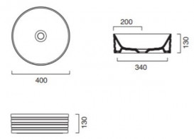 Раковина для ванної Catalano Zero ⌀40 см кераміка білий глянсовий 140AZE00