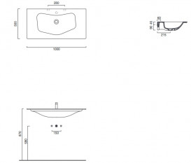 Раковина для ванної Catalano Edition 100x50 см кераміка цемент матовий 1100EDCS