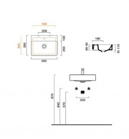Раковина для ванної Catalano Green 45х35 см кераміка білий 145GR00