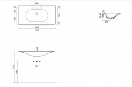 Раковина для ванной Catalano Horizon 100х50 см керамика белый глянцевый 1100HZ00