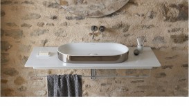 Раковина для ванной Catalano Horizon 70х35 см керамика белый/серебро 170AHZBA