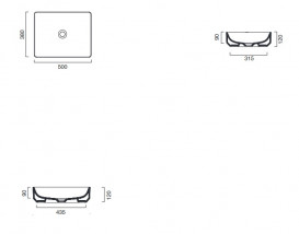 Раковина для ванної Catalano New Green 50x38 см кераміка білий глянсовий 150AGRN00