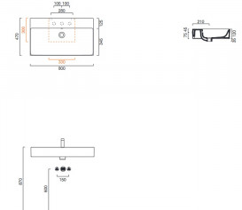 Раковина для ванной Catalano New Premium 80x47 см белый глянцевый 180VPN00
