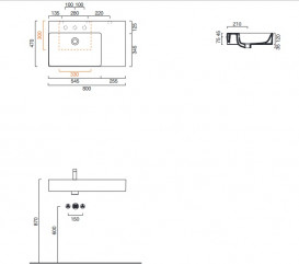 Раковина для ванной Catalano New Premium 80x47 см левая белый глянцевый 180SVPN00