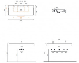 Раковина для ванной Catalano New Premium 120x47 см белый глянцевый 112VPN00