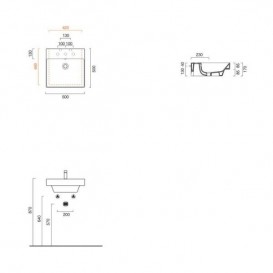 Раковина для ванной Catalano New Zero 50х50 см керамика черный матовый 150ZPNS