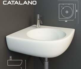 Раковина для ванной Catalano Sfera 50х50 см керамика белый 15AC100