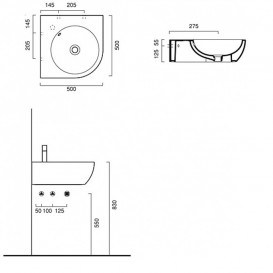 Раковина для ванной Catalano Sfera 50х50 см керамика белый 15AC100