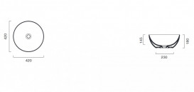 Раковина для ванної Catalano Velis ⌀42 см кераміка білий глянсовий 142TVL00