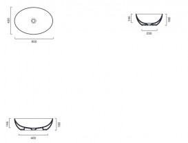 Раковина для ванної Catalano Velis 60х42 см кераміка білий глянсовий 16042AVL00