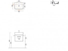 аковина для ванної Catalano Verso 45х35 см кераміка білий глянцевий 14535ZP00
