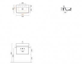 Раковина для ванной Catalano Verso 55х35 см керамика белый глянцевый 15535ZP00