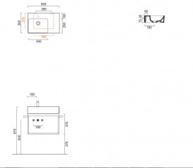 Раковина для ванної Catalano Verso 55х35 см кераміка білий глянцевий 155SZEUP00