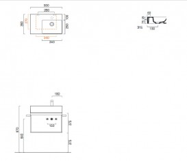 Раковина для ванної Catalano Verso 55х35 см кераміка білий глянцевий 155DZEUP00