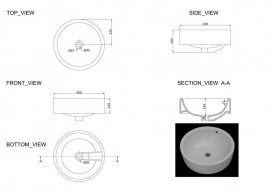 Раковина для ванной Devit Allround накладная 45х45 см санфаянс белый 1510137