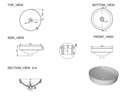 Раковина для ванной Devit Allround накладная 40х40 см санфаянс белый 1514137