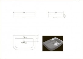 Раковина для ванної Devit Optima підвісна 65х50 см санфаянс білий 1511130