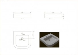 Раковина для ванной Devit Optima подвесная 50х50 см санфаянс белый 1512130