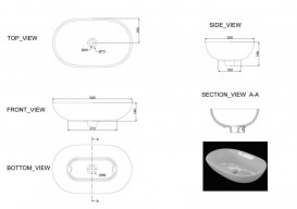 Раковина для ванной Devit Ovale накладная 58.5х39 см санфаянс белый 1510136