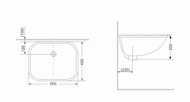 Раковина для ванної Devit Quadra монтаж під стільницю 55.5х45 см санфаянс білий 1610132