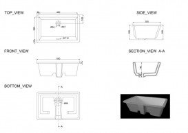 Раковина для ванної Devit Quadra монтаж під стільницю 55х35.5см санфаянс білий 1611132