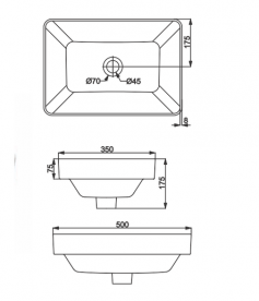 Раковина для ванної Devit Quadra накладна 50х35 см санфаянс білий 1515132