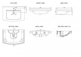 Раковина для ванной Devit Retro подвесная 80.5х54.5 см санфаянс белый 1110127